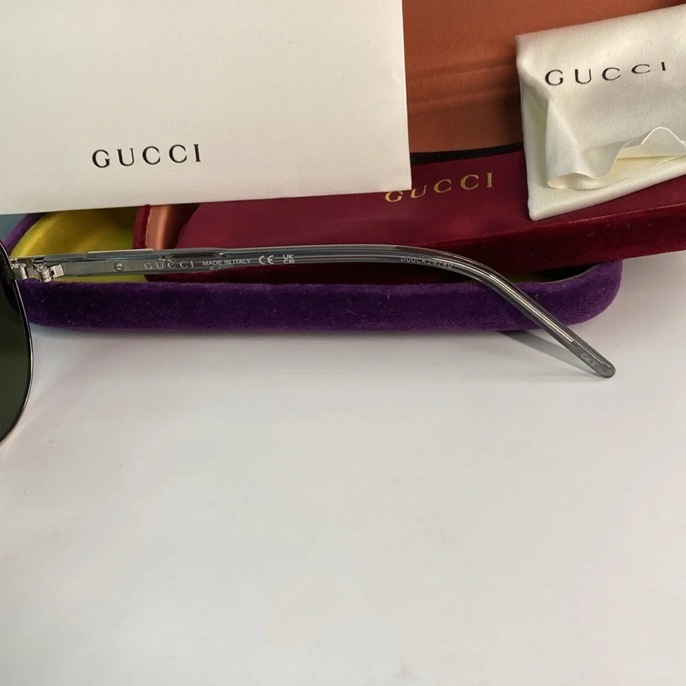 New Authentic GG1163s 002 aviator Gucci sunglass